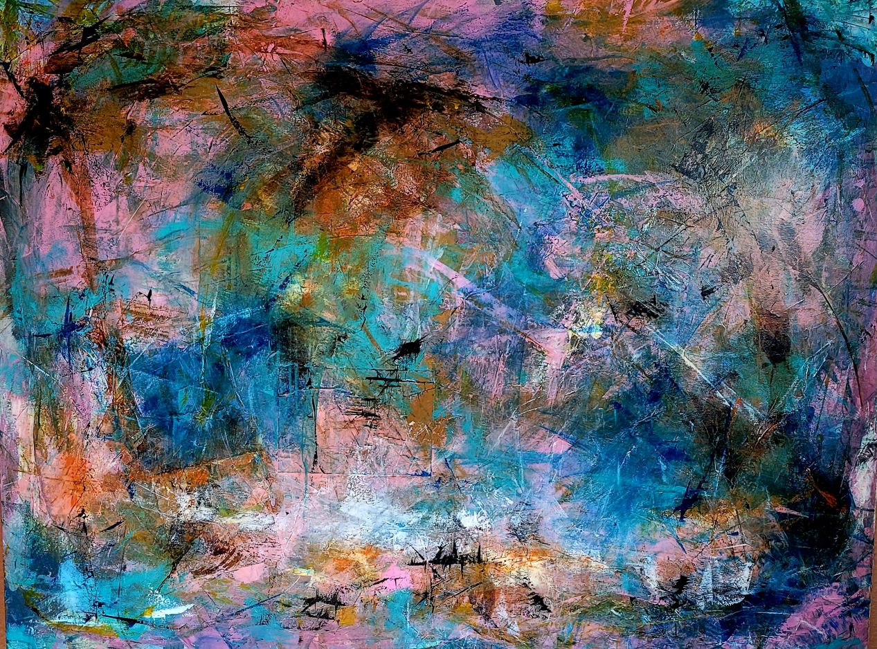 Abstraktion 90 x 120 cm 8.500 kr