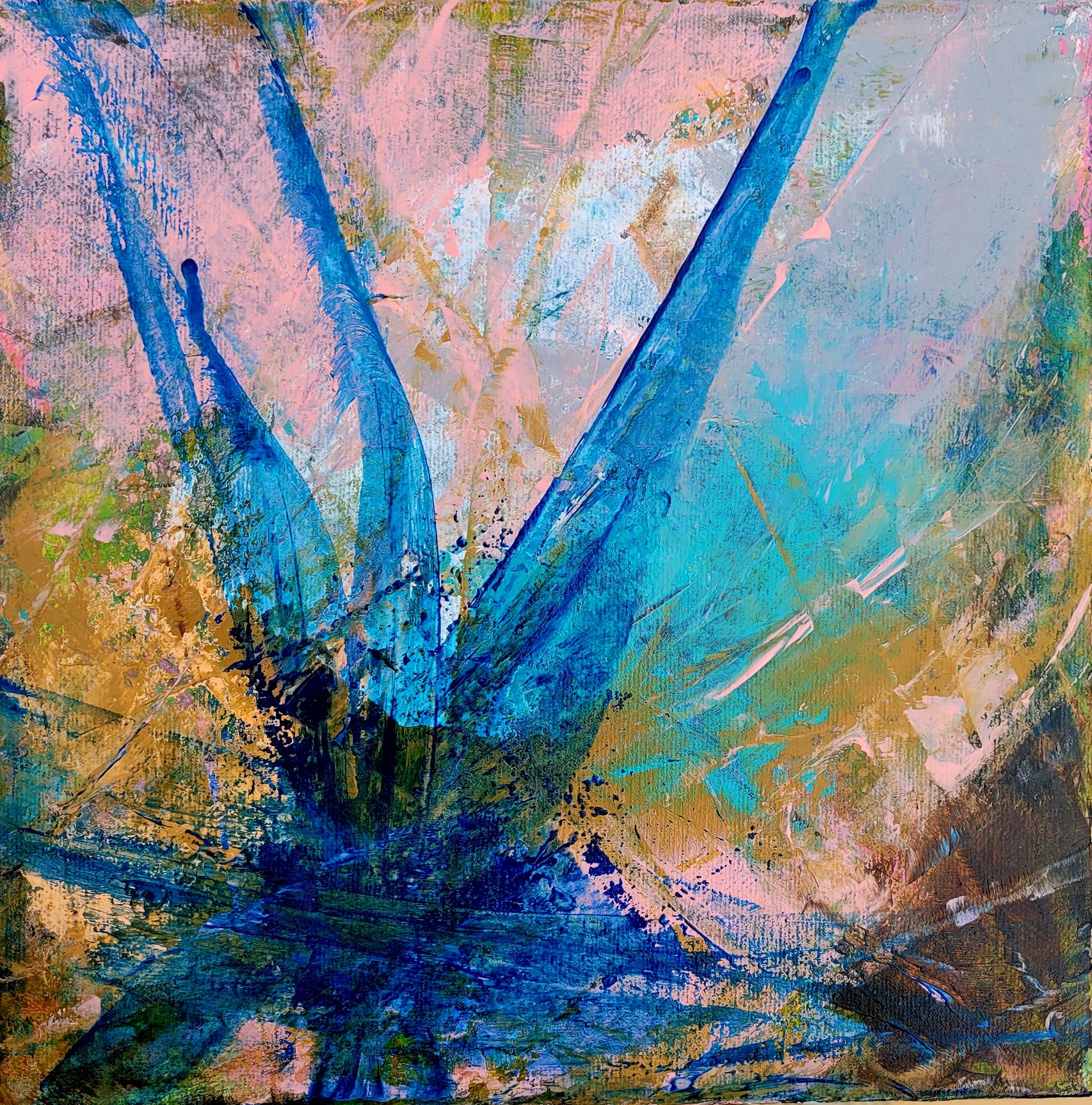 Abstraktion 20 x 20 cm 800 kr