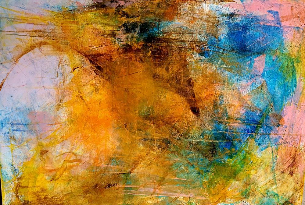 Abstraktion 60 x 90 cm 4.700 kr