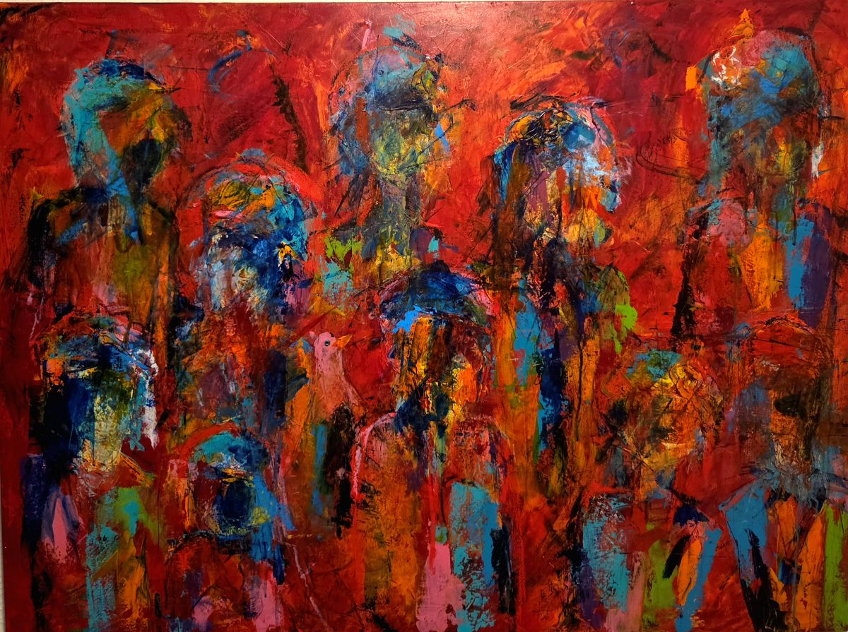 Vi står sammen 90 x 120 cm 8.900 kr