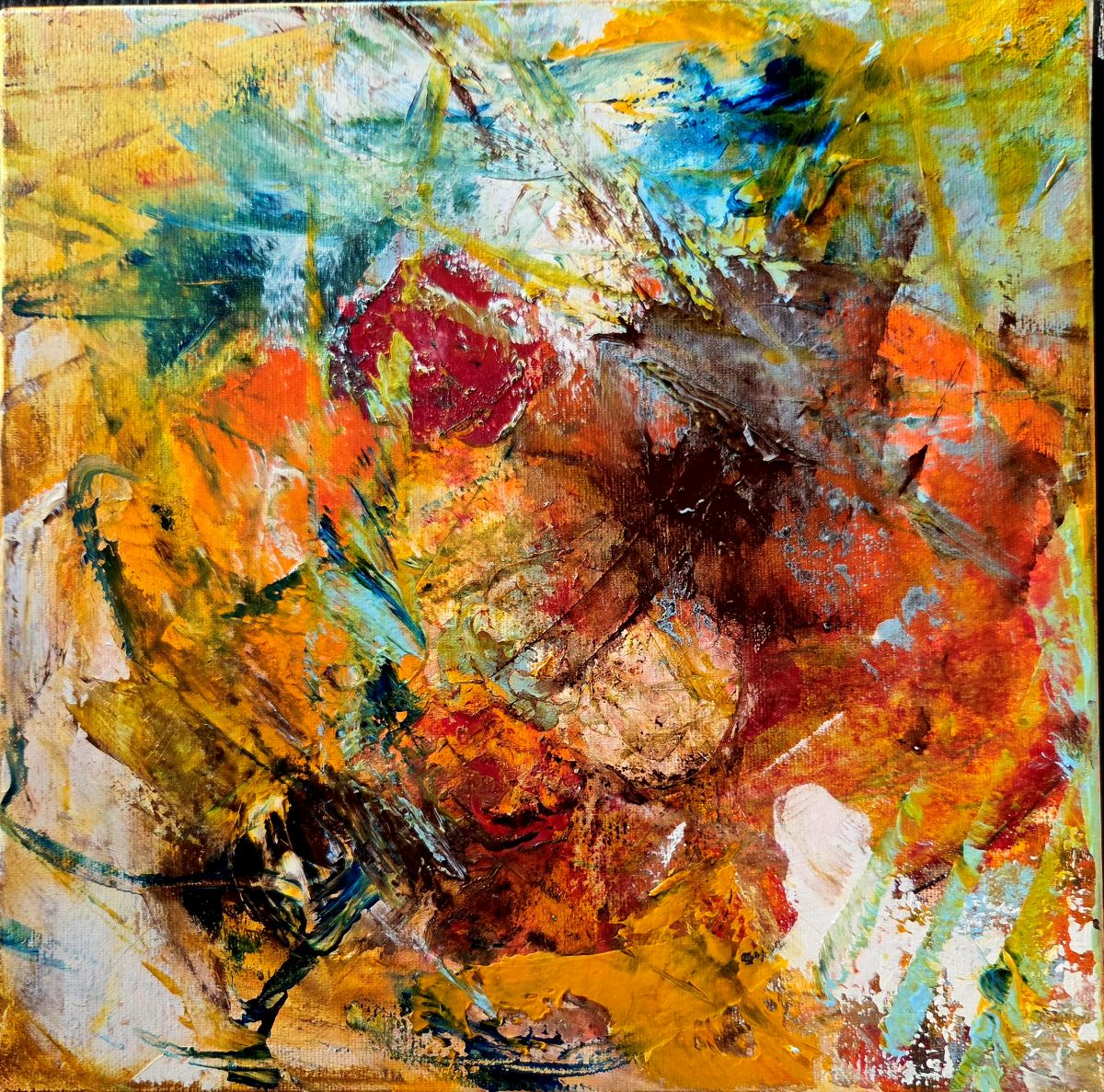 Abstraktion 30 x 30 cm 1500 kr