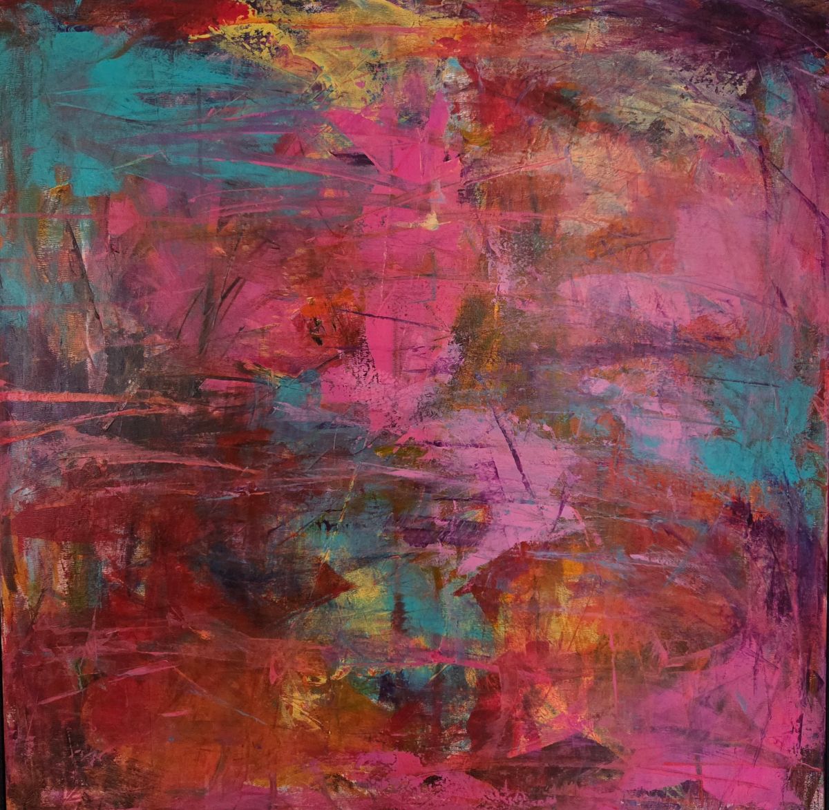 Hvor stilheden brydes 80 x 80 cm 5500 kr