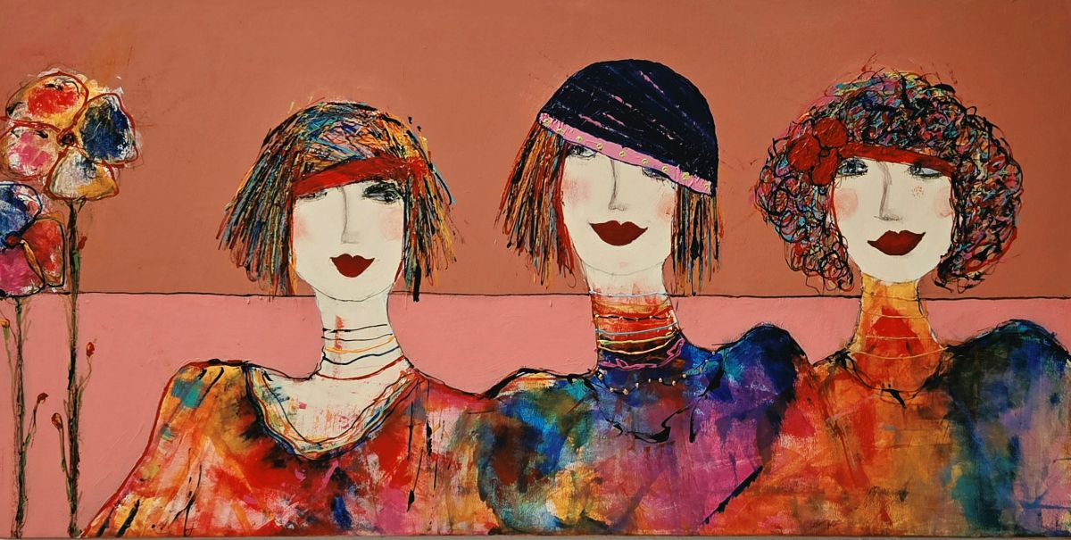 Tre temperamenter 50 x 100 cm